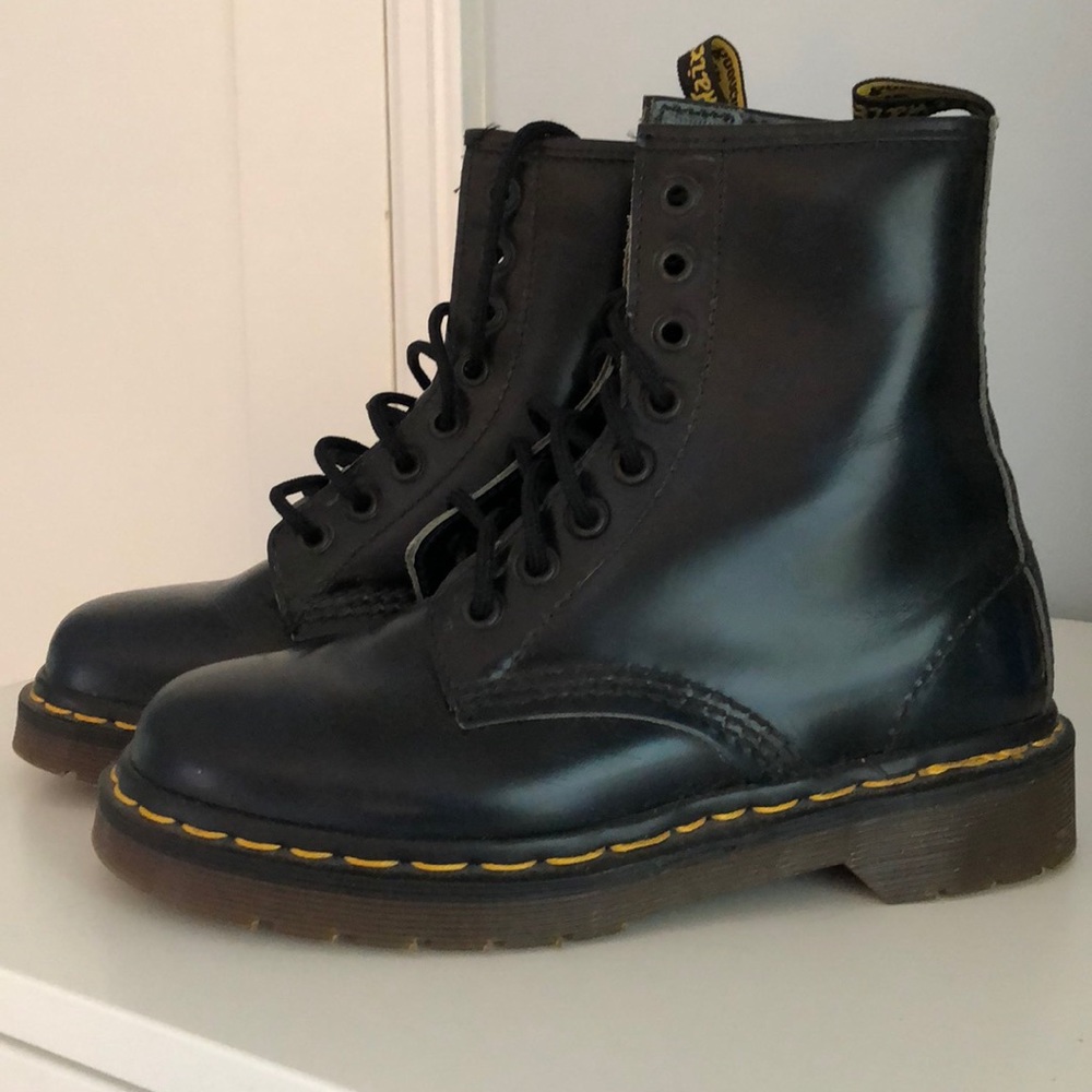 Dr. Marten 8-eye blue combat boots